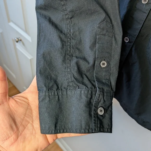 Babaton Aritzia POPLIN UTILITY SHIRT Black Women Size Small 100% Cotton - Picture 7 of 13